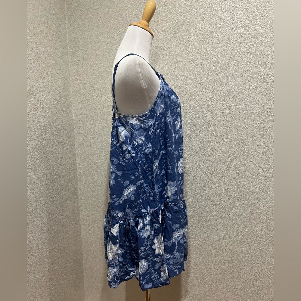 H&M Floral Blue Dress, 8 - Picture 4 of 8